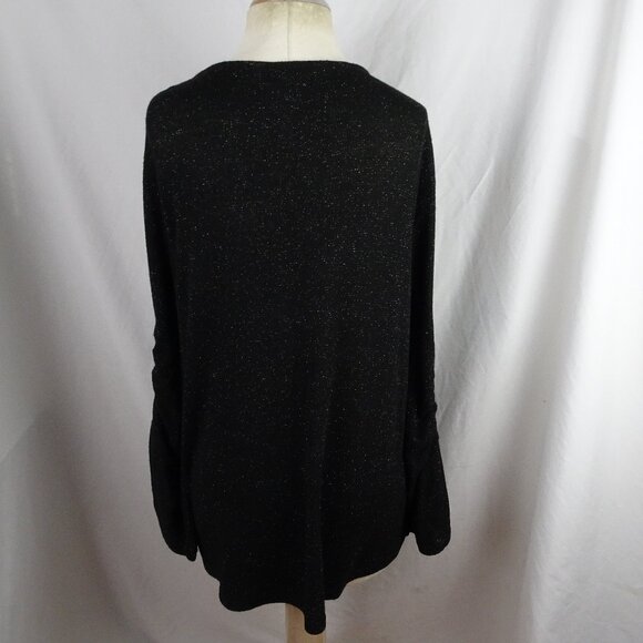 Juicy Couture Women Sparkly Black Long Sleeves Top Size XXL - Picture 3 of 9